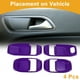 thumbnail image 3 of Recubrimiento del Tazón del Mango de la Puerta Interior para Jeep Wrangler Gladiator JT 4DR 2018-2024 Marco de Decoración del Mango de la Puerta Interior Púrpura ABS 4 Pcs, 3 of 6