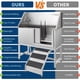 thumbnail image 4 of Estación de Baño para Perros con Escaleras, Tina Profesional de Acero Inoxidable de 34" para Grooming de Mascotas, 4 of 6