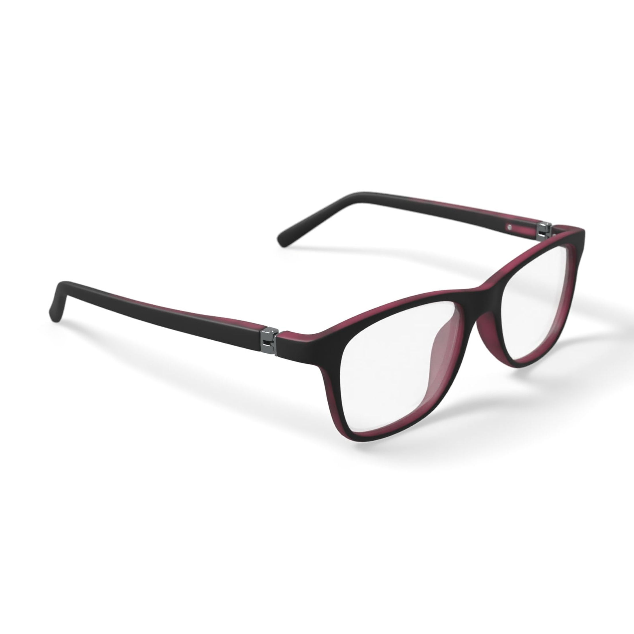 Adolfo Youth Swish Square Prescription Eyeglasses with Case, Black/Red