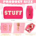thumbnail image 2 of Bolsas de maquillaje Pinkunn Preppy Chenille Letter 4 unidades para mujer, 2 of 7