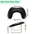 thumbnail image 4 of Descanso de brazo único para técnicos de uñas en forma de U con soportes desmontables y base estable, descanso de mano para uñas negro, 4 of 7
