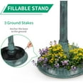 thumbnail image 5 of RONG-3 Outdoor Bird Bath, Garden Bird Baths Decorations with Solar-Powered Lamp and Resin Pedestal Flower Planter Base Bird Feeder for Yard Patio, 5 of 8