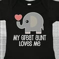 thumbnail image 4 of Inktastic Great Aunt Loves Me Elephant Boys or Girls Baby Bodysuit, 4 of 5