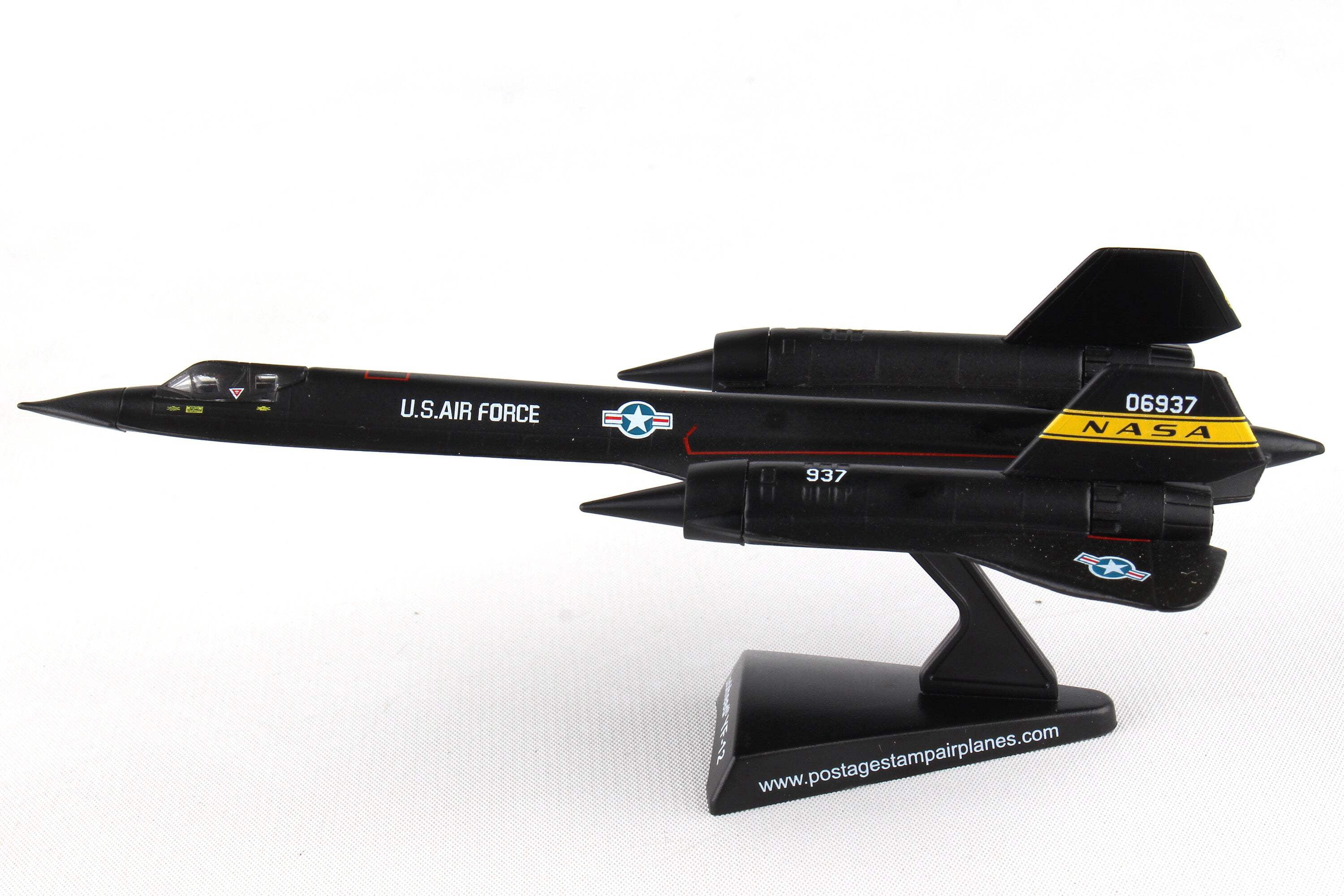 Lockheed YF-12 SR-71 Blackbird Aircraft "NASA" United States Air Force 1/200 Diecast Model Airplane by Postage Stamp