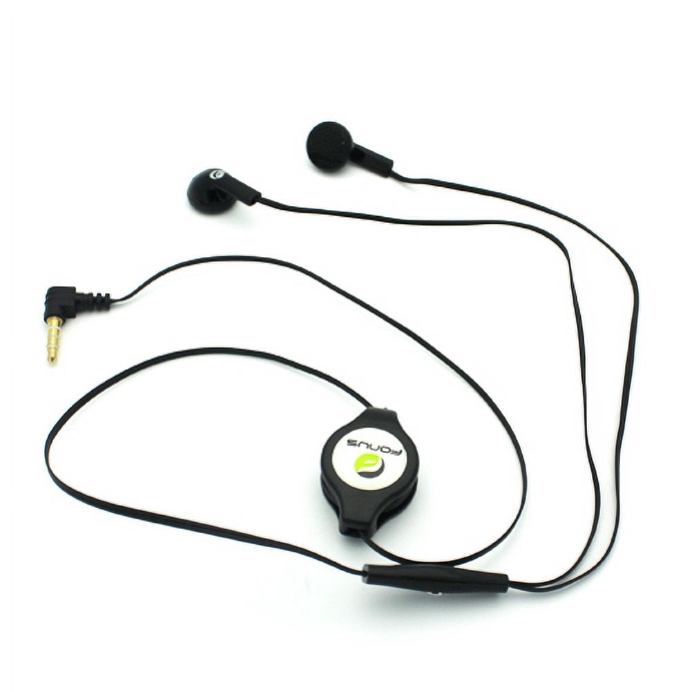 Retractable Headset Hands-free w Mic Dual Earbuds Earphones X5K Compatible With Google Pixel 3a XL