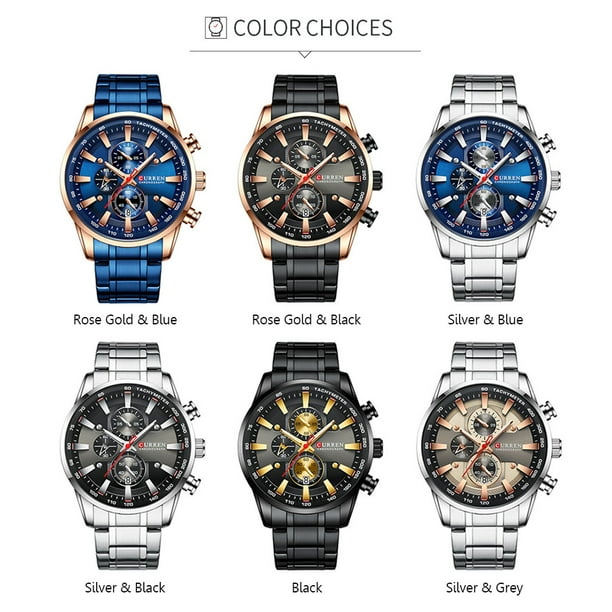 CURREN CURREN 8351 Men's Stainless Steel Quartz Watch with