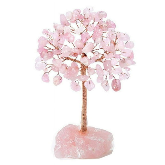 Rose Quartz Crystal Tree,Artificial Crystal and Healing Stone Tree Crystal Stone Tree Gem Tree.Valentine'S Gifts A
