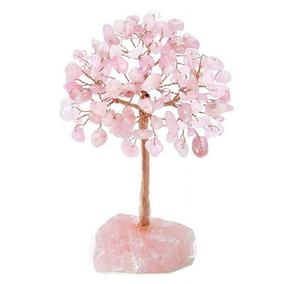 Rose Quartz Crystal Tree,Artificial Crystal and Healing Stone Tree Crystal Stone Tree Gem Tree.Valentine'S Gifts A