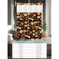 thumbnail image 6 of No Hook Cloth Fabric Shower Curtain with Snap in Liner, Thanksgiving Pumpkins Waterproof Shower Curtains Set with See Through Top Window, Fall Maple Leaves Black Retro Country Bath Curtains 60"x72", 6 of 6