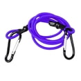 thumbnail image 2 of 0.16 "3 Pies Fuerte Elástico Kayak Canoa Remolque Correa Línea de Remolque Cordón de Seguridad con Doble Extremo Mosquetón de Aluminio Clips Ganchos Púrpura Baoblaze Cordón de seguridad para kayak, 2 of 7