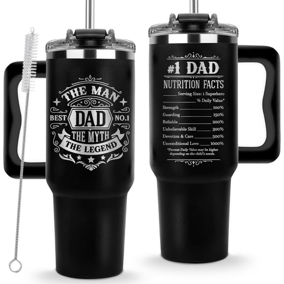Dad The Man The Myth The Legend 40Oz Tumbler - Papa Birthday Gifts