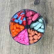 Pill Thing Monster Jr Daily Medication Sort Dose Organizer Secure Travel Pill Dispenser with Labels
