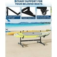 thumbnail image 4 of Kayak Storage Rack for 2-6 Kayaks Freestanding Kayak Rack for Outdoor Storage with Movable Wheels, Heavy-Duty Steel Kayak Hanger Holder with Hanging Straps, 4 of 7