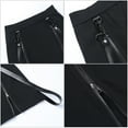 thumbnail image 6 of FEOYA Black Gothic Skirts High Waist Punk Skirt A-line Women Mini Goth Skirt Skinny Split Steampunk Y2k Skirt Half Body Double Zip Dark Summer, 6 of 7
