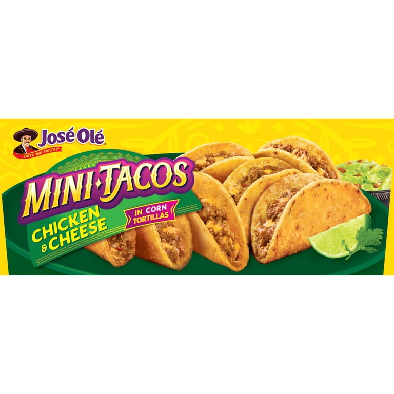 Jose Ole Chicken & Cheese Mini Tacos, Frozen Mexican Appetizer