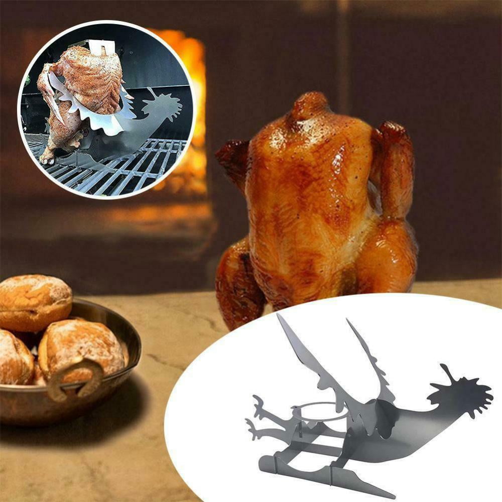 Standing Motorcycle BBQ Rack Camping Accesorios Details about   BBQ Beer Can Chicken Stand 