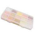 thumbnail image 3 of Glass Seed Beads 15 Compartments Sorted Storage Plastic Box Packaging Jewelry Making Beads for DIY Handicraft Projects Yellow, 3 of 14
