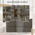 thumbnail image 4 of HOMCOM 3 Panel Room Divider, Folding Privacy Screen, 5.6' Room Separator, Wave Fiber Freestanding Partition Wall Divider, Dark Gray, 4 of 9