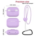 thumbnail image 4 of AirPods Pro 2 Case with Keychain/Hand Strap; AirPods Pro 2nd Generation[2022] Protective Shockproof Silicone Headphone Cover Support Wireless Charging for AirPods Pro 2 Gen - Pink, 4 of 7