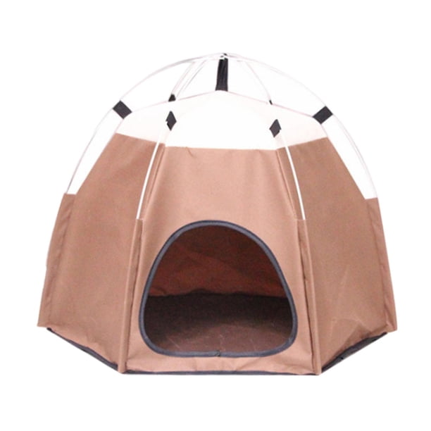 Casa para gatos, tienda para mascotas, nido, accesorios cómodos, cama duradera para dormir para gatos, cama para perros pequeños para gatos domésticos Marrón Salvador Nido de tienda para gatos