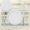 thumbnail image 3 of Ambesonne Striped Place Mats Set of 4, Modern Simple Boho Leaves, Standard Size, Pale Grey Eggshell Dusk, 3 of 5