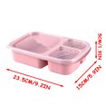 thumbnail image 3 of LINMOUA Adult Lunch Bento Box with 3 Compartments Reusable Plastic Divided Food Storage Container Boxes, 3 of 7
