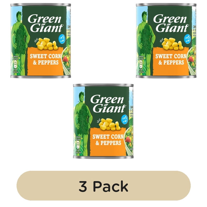 Green Giant Sweetcorn & Peppers 198g, British Import (Pack of 3)