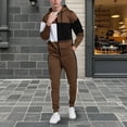 thumbnail image 2 of Ccpelsie Sweatsuits for Men 2 Piece Men's Jogging Tracksuit Set Hoodie Casual Athletic Long Sleeve Zipper Suit Set(A01-Coffee,2XL), 2 of 9