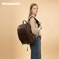 thumbnail image 3 of Montana West 15.6 Inch Laptop Backpack Purse for Women Men Unisex Vintage Backpack Casual Daypack for Travel Work with USB Charging Port, Coffee, 3 of 7
