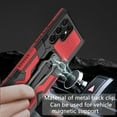 thumbnail image 2 of Dteck Samsung Galaxy S22 Ultra Case, Kickstand Military Grade Hard Plastic Hybrid Rugged Heavy Duty Anti-Fall Bumper Phone Cover with Belt Clip for Samsung S22 Ultra Case,Red, 2 of 7