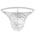 thumbnail image 4 of Harpily 2025 Intimates Men's Underwear Fit Translucent Ice Silk Low Waist Buckle G String Pants T Pants, 4 of 5