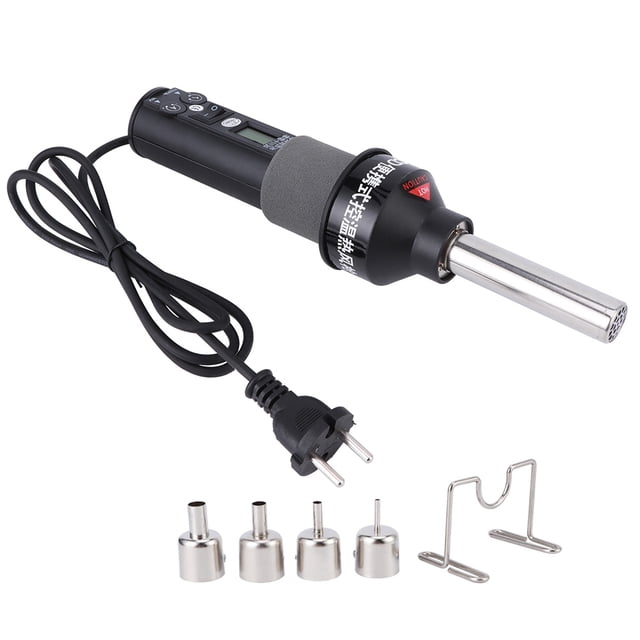 Pistola De Aire Caliente Electrónica, 450 Grados, 450 W, Enchufe De La UE, CA 220 V, Pantalla Digital LCD, Pistola De Aire Caliente, Eliminación De Estaño Para Películas De