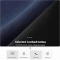 thumbnail image 4 of Mens Dress Socks 6 Pairs Combed Cotton Classic Solid & Patterned Crew Socks Soft Calf Socks-Navy blue, 4 of 6