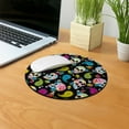 thumbnail image 5 of WIRESTER 7.88 in Round Mouse Pad with Non-Slip Rubber Base for Computers, Laptop, Office & Home - Colorful Sugar Skulls, 5 of 5