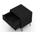 thumbnail image 2 of Manhattan Comfort Rockefeller Mid Century Modern 2 Drawer Nightstand, Black, 2 of 9