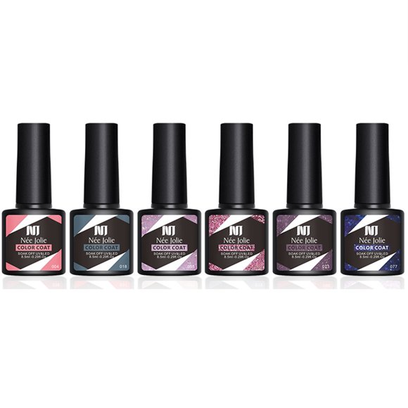 Ensemble de Vernis à Ongles, Gel à Tremper, Ensemble de Gel pour Ongles, Trousse de Départ avec Couleurs Assorties, Ensemble de Vernis à Ongles de 6 Bouteilles