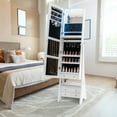 thumbnail image 3 of Giantex Jewelry Cabinet Freestanding, LED Lighted Jewelry Armoire w/Full-length Frameless Mirror & Foldable shelf, 3 of 9