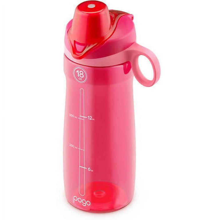 Pogo BPA-Free Plastic Water Bottle with Chug Lid 18oz. Blue