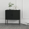 thumbnail image 2 of Ava Armoire d'Appoint Moderne 23,6 avec 2 Tablettes Ajustables, Noire, 2 of 9