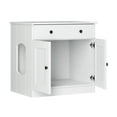 thumbnail image 4 of Palace Imports 100% Solid Wood Ziva 2-Door Cat Litter Box Enclosure, White, 4 of 6