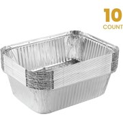 PLASTICPRO Aluminum Foil Baking Pans 7 x 10'x 3 Oblong Tin Foil Cake Pan for Ovens