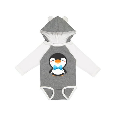 

Inktastic Cute Penguin with Blue Bow Tie Gift Baby Boy or Baby Girl Long Sleeve Bodysuit