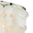 thumbnail image 4 of Vaxcel Elsa 16-in W Satin Nickel Capiz Shell Coastal Flush Mount Ceiling Light Fixture, 4 of 4