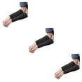 thumbnail image 4 of Yuarrent 2 piezas de coderas deportivas voleibol bádminton manga de brazo de compresión mujeres hombres antebrazo antideslizante Brace negro S Type1 NO1, 4 of 6