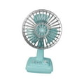 thumbnail image 4 of Mini ventilador de mesa de escritorio, ventilador personal de diseño retro, eléctrico, recargable, compacto, refrigeración por , portátil para el azul claro, 4 of 8