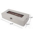 thumbnail image 4 of Hearth Outdoor 50,000 BTU Lightweight Concrete Rectangular Fire Pit (No Tank Holder), Light Gray, 4 of 6