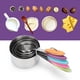 thumbnail image 3 of Juego de 5 tazas medidoras de acero inoxidable con aislamiento térmico, herramienta para cocinar y hornear, 5 piezas, 3 of 10