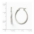 thumbnail image 2 of 10K White Gold Earring Hoop Women'S Diamond-Cut 27 mm 21, 2 of 2