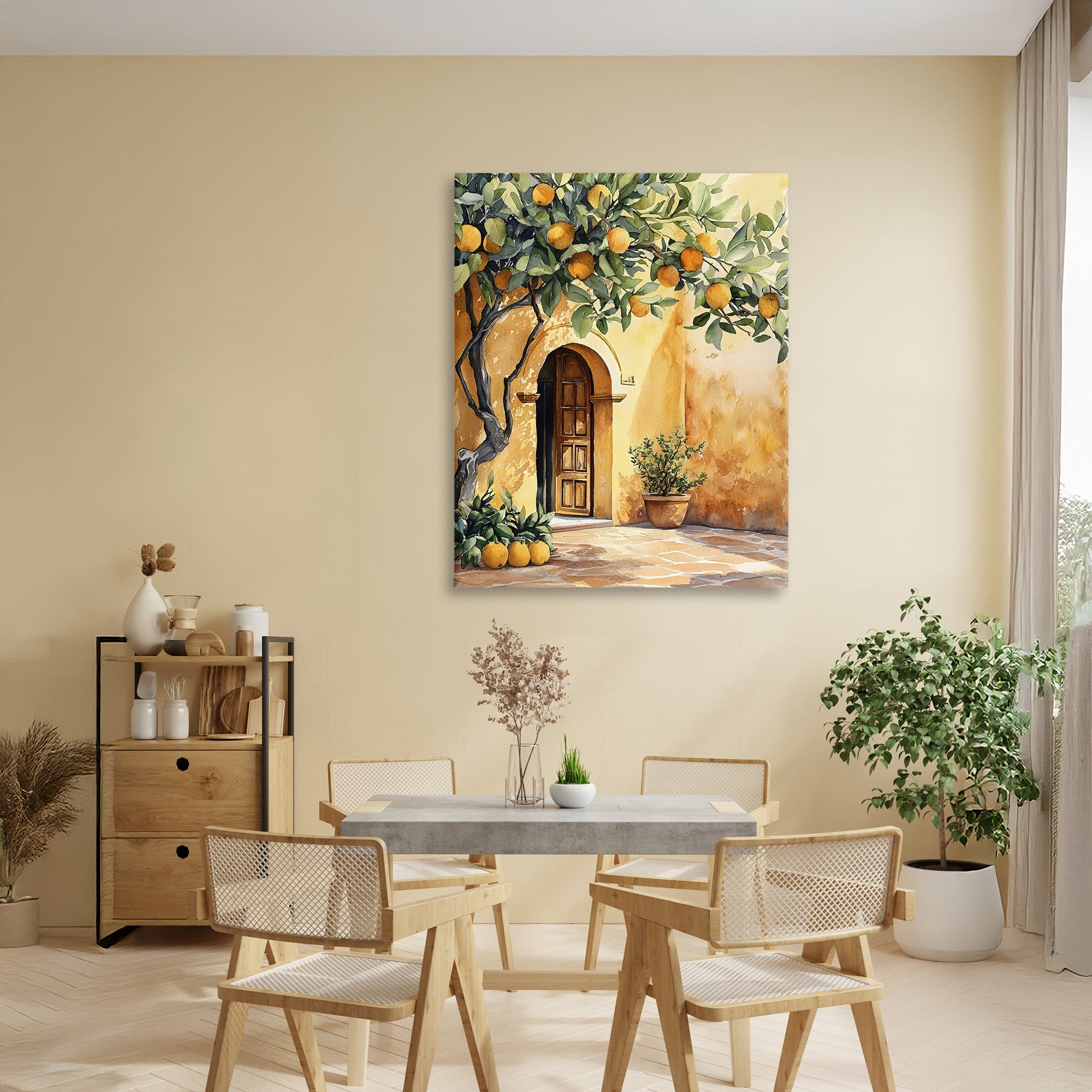 Stupell Industries Mediterranean Courtyard Lemon Tree Canvas Wall Art, design by LSR Design Studio
