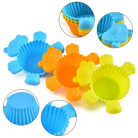 

1Pcs Cartoon Bear Silicone Cake Mold Mini Cupcake Baking Molds DIY Kitchen Tools